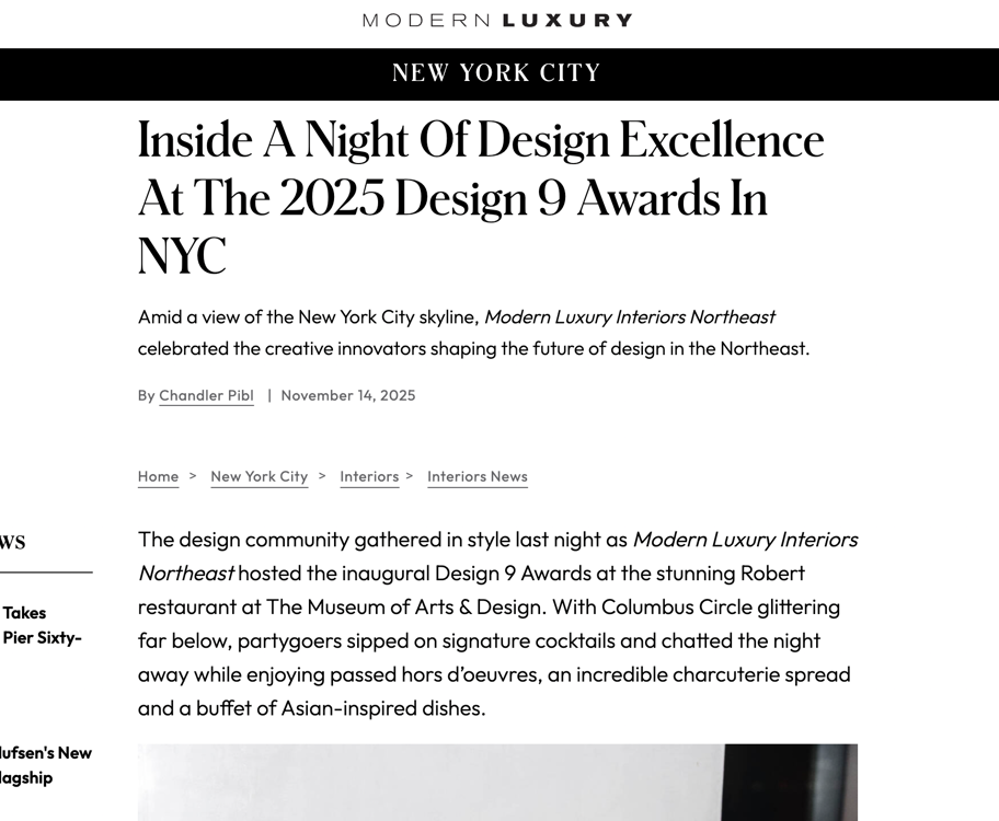 Design 9 Event - Modern Luxury